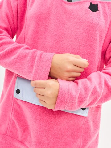 Cat e Lolette Fleece jacket 'Cat Hoodie' in Pink