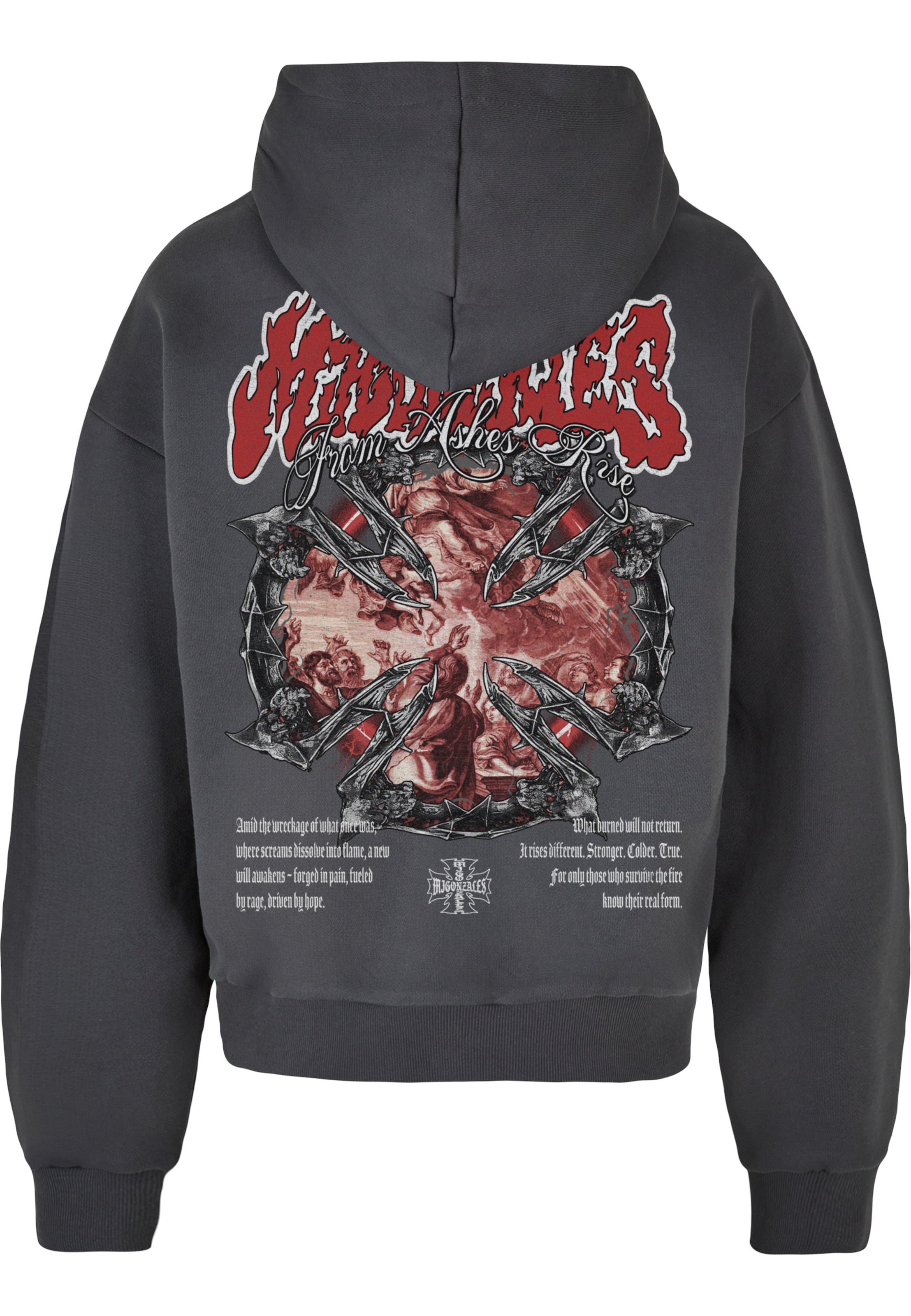 MJ Gonzales Sweatshirt 'Ornament of Ashes' in Grey