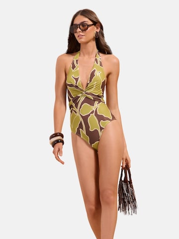 Friends Like These Triangle Swimsuit in Green: front