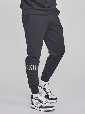 Tapered Pantaloni sportivi di SikSilk in nero: frontale
