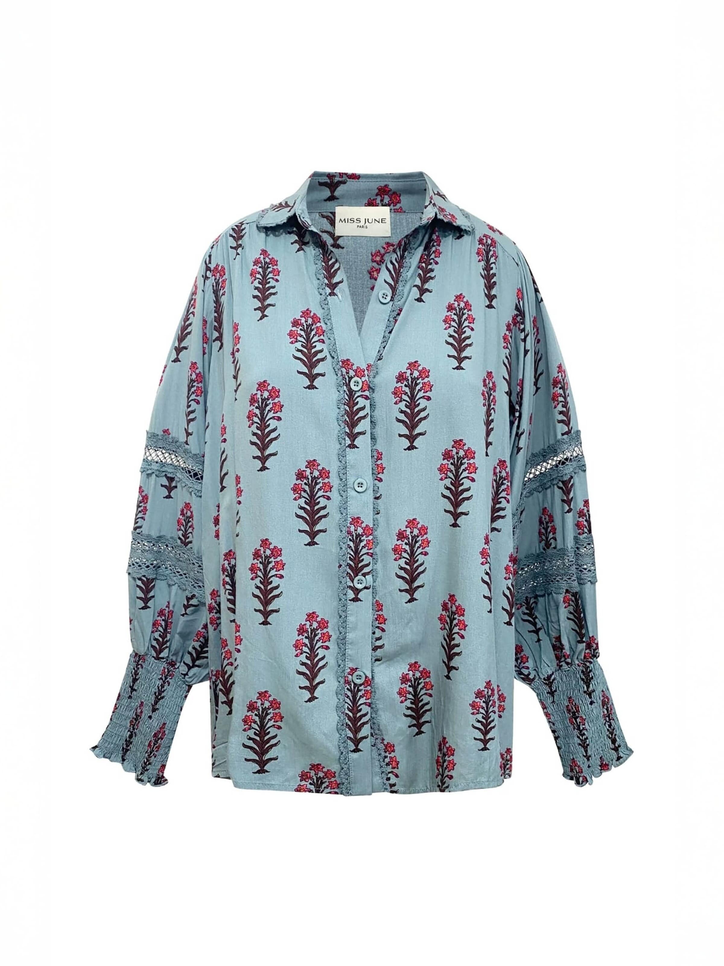 Miss June Blouse 'Hermine' in Blue