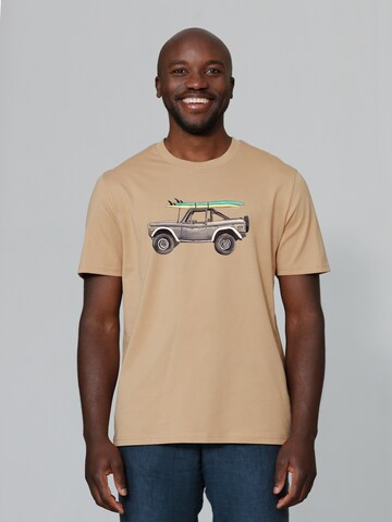 Watapparel Shirt 'Surf Pickup' in Beige: front