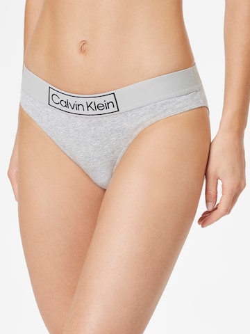 Slip 'Reimagine Heritage' de la Calvin Klein Underwear pe gri: față