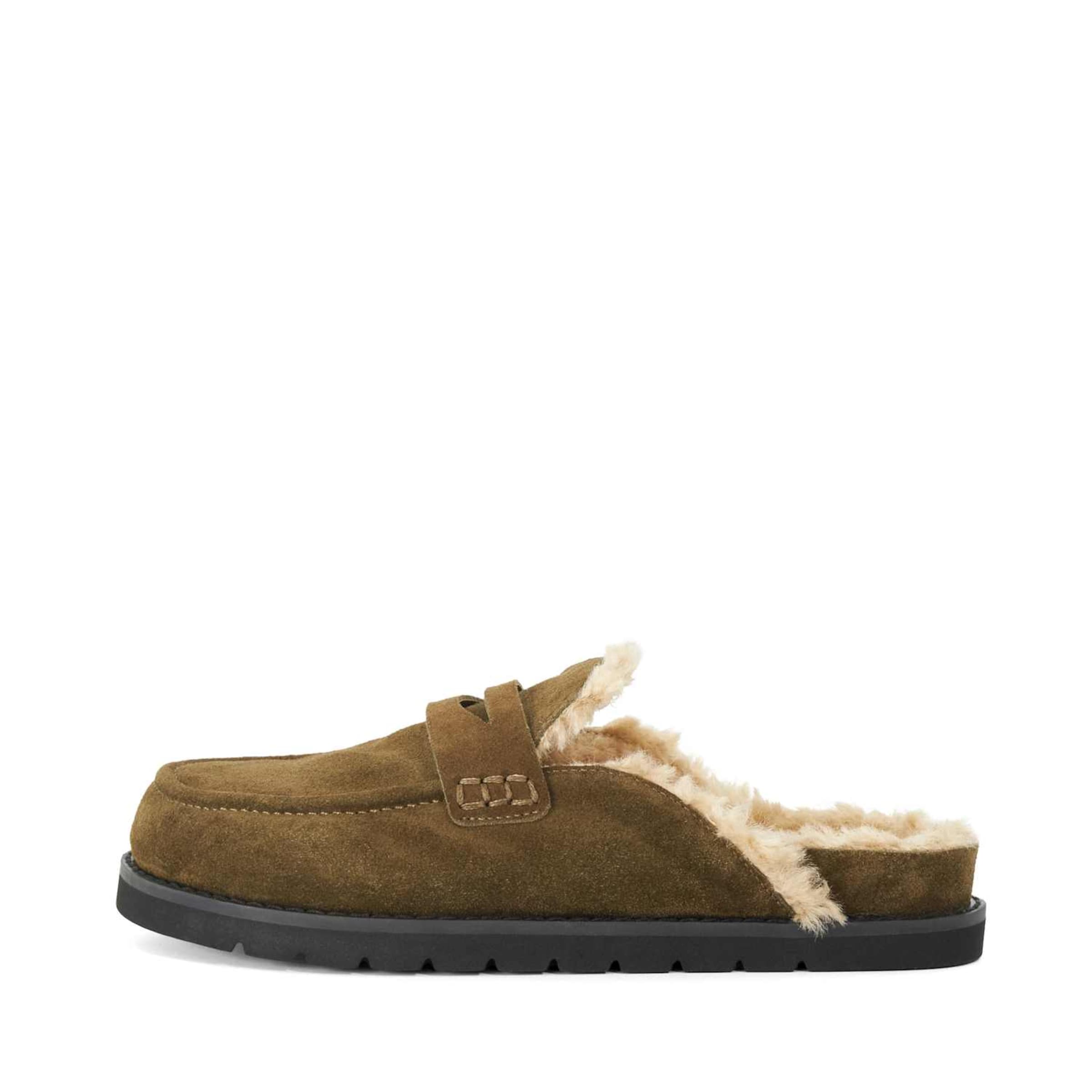 Dune LONDON Mules 'Goldy' in Green: front