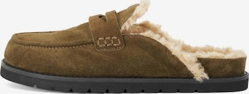 Dune LONDON Mules 'Goldy' in Green: front
