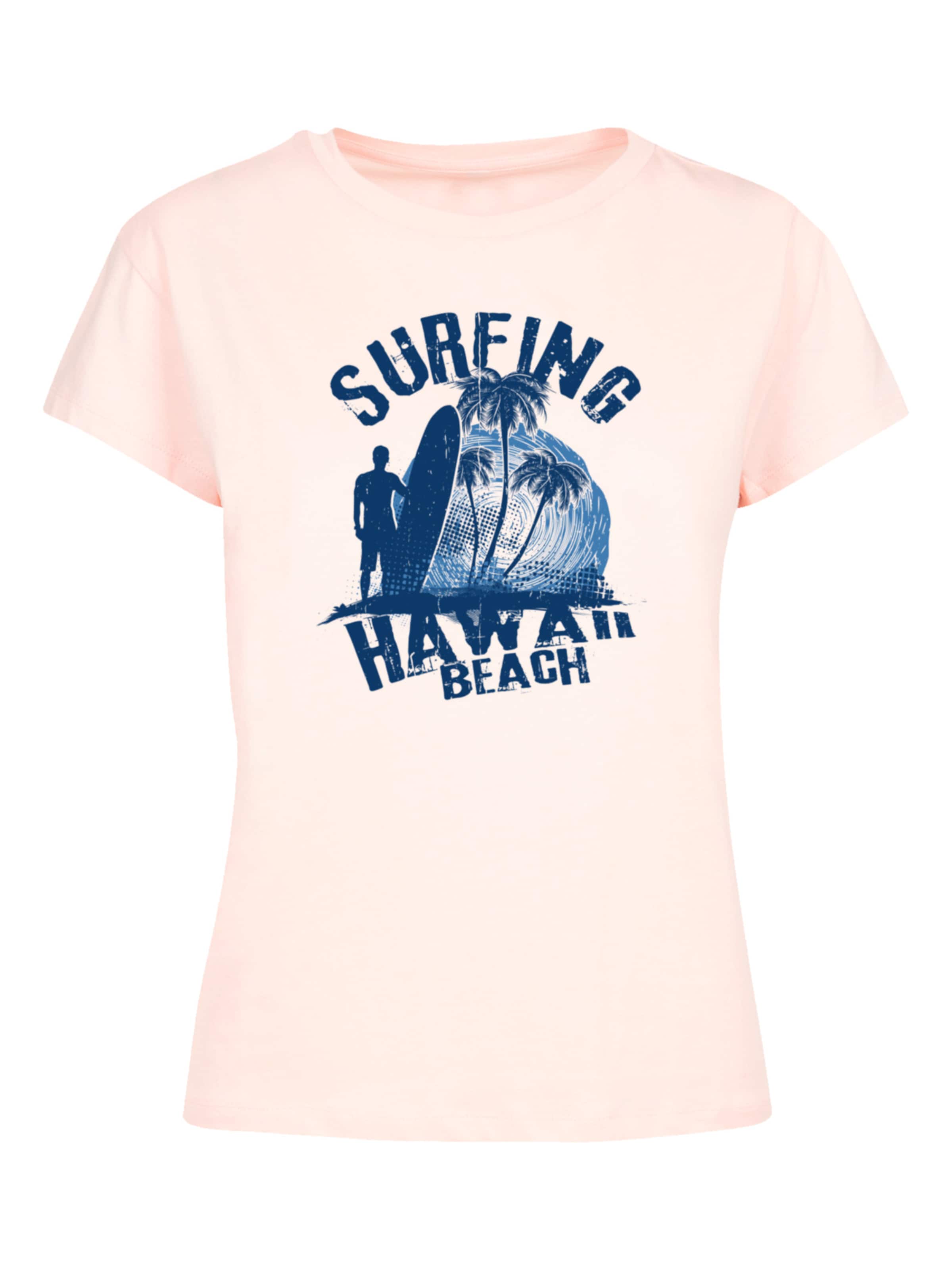 F4NT4STIC T-Shirt 'Hawaii Surf Beach Summer' in Pink: Vorderseite