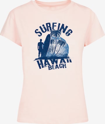 F4NT4STIC T-Shirt 'Hawaii Surf Beach Summer' in Pink: Vorderseite