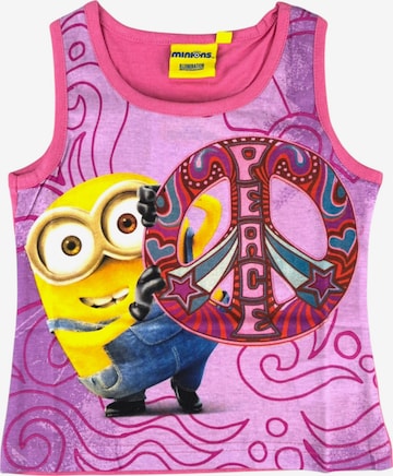 Minions Shirt 'Minions Tanktop' in Pink: front