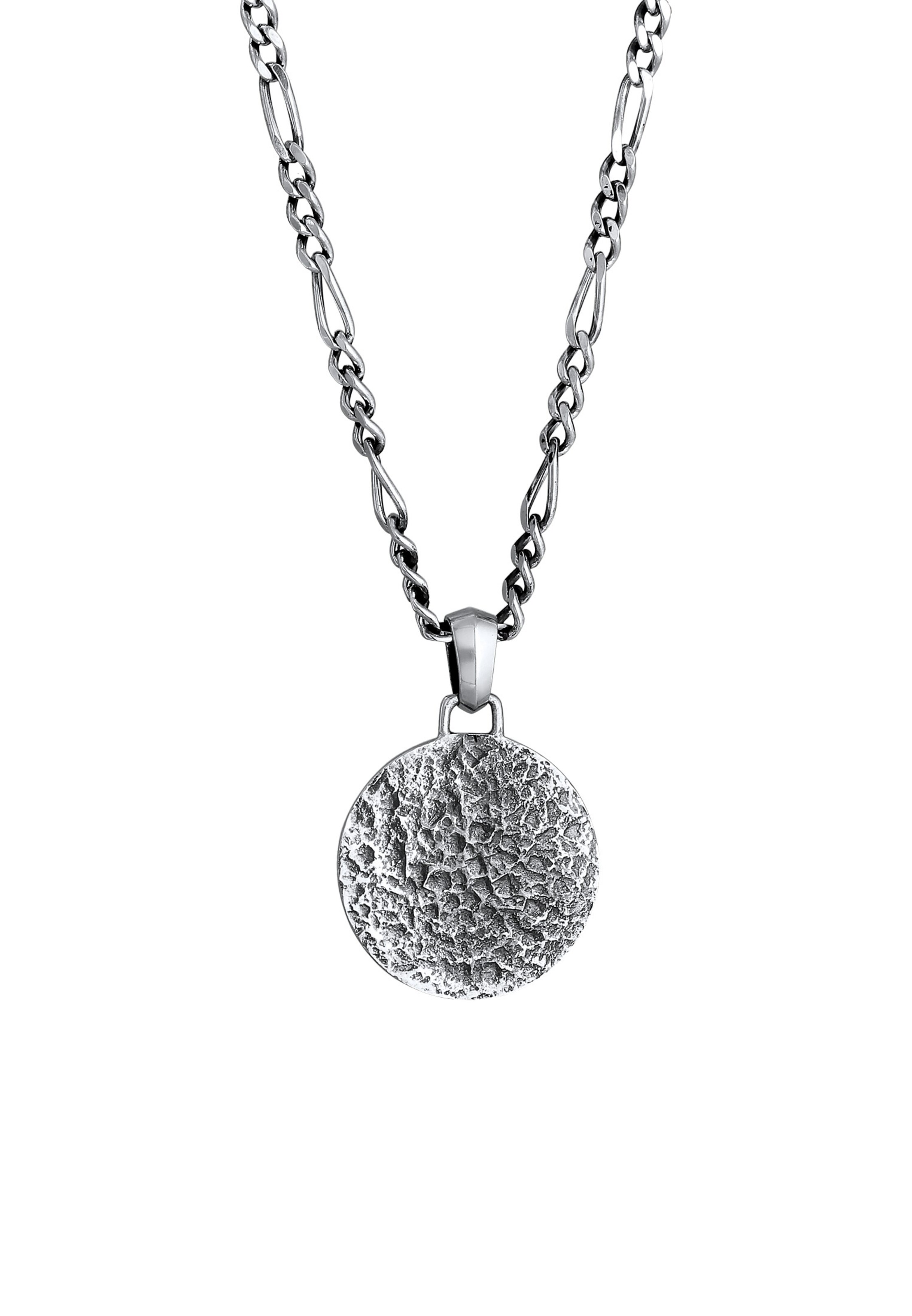 KUZZOI Ketting 'Figaro' in Zilver: voorkant
