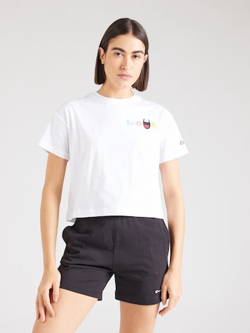 T-shirt Champion Authentic Athletic Apparel en blanc : devant