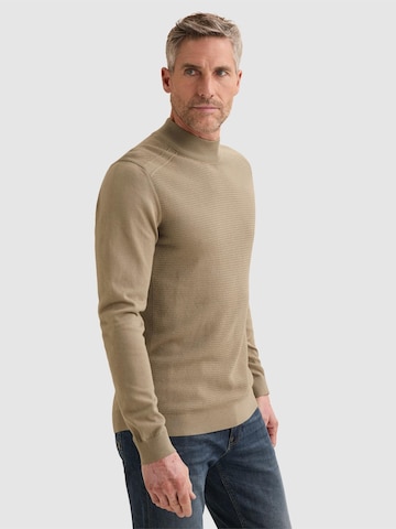 VANGUARD Neulepaita 'Pullover in cotton/modal with mockneck' värissä valkoinen