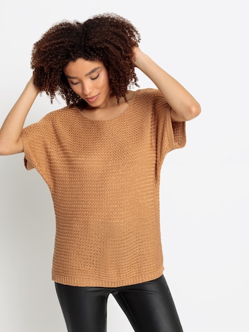 LASCANA Sweater in Brown