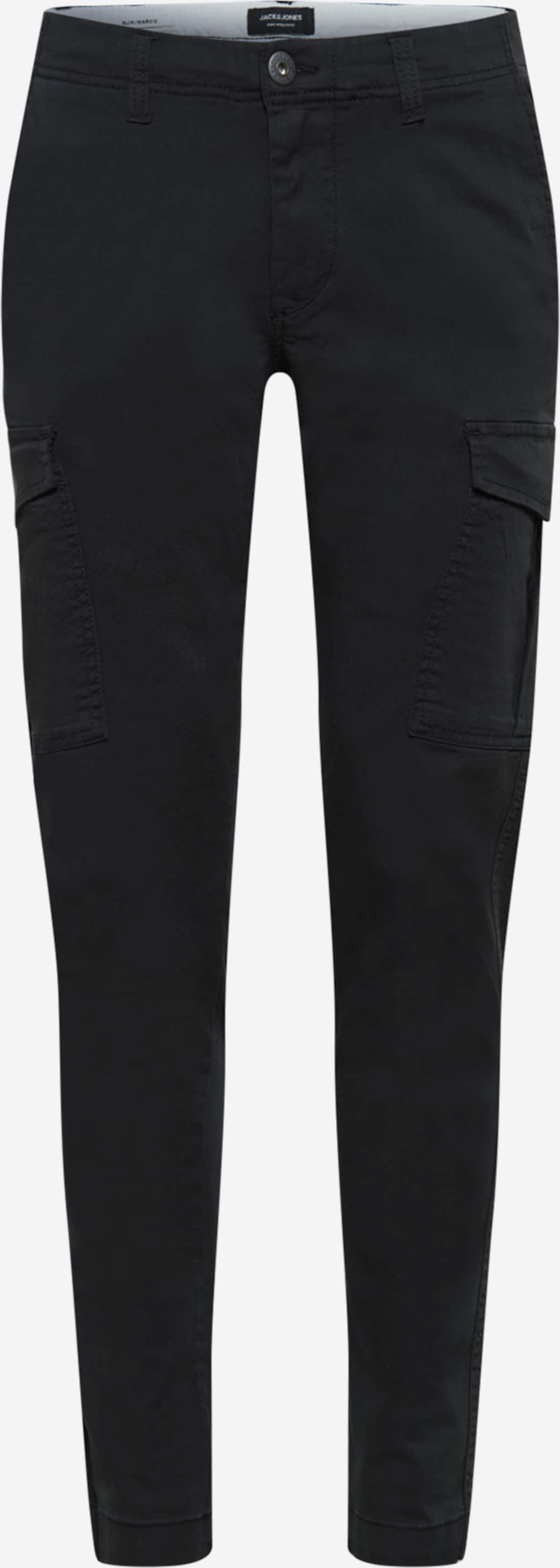 JACK & JONES Jjimarco Jjjoe Cuffed AKM asfalt cargobroek voor heren, asphalt, 30W x 34L