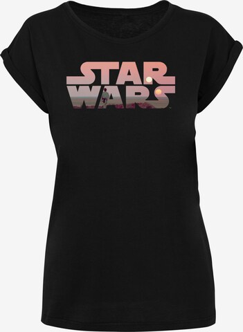 F4NT4STIC T-Shirt 'Star Wars Tatooine Logo' in Schwarz: predná strana