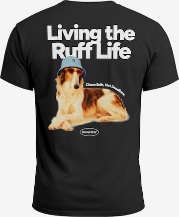 Neverless Shirt 'Ruff Life Borzoi' in Black: front