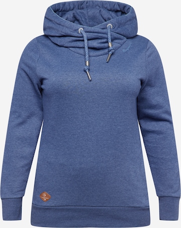 Ragwear Plus Sweatshirt in Blue: front