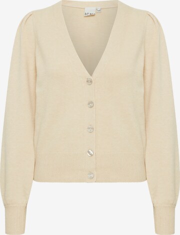 ICHI Knit cardigan 'SELLA' in Beige: front