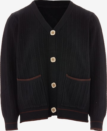 NALLY Knit Cardigan in Black: front