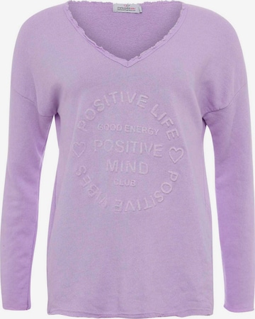 Zwillingsherz Суичър 'Positive Mind' в лилав: отпред