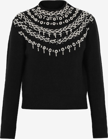 melns faina Džemperis: no priekšpuses