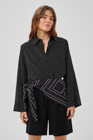 My Essential Wardrobe Blouse 'JannieMW' in Zwart: voorkant