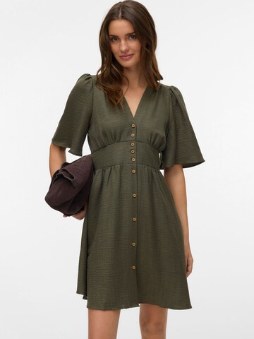 VERO MODA Shirt dress 'VMMelaney' in Green: front