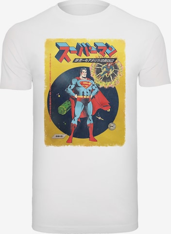 F4NT4STIC T-Shirt 'Superman International Cover -BLK' in Weiß: predná strana