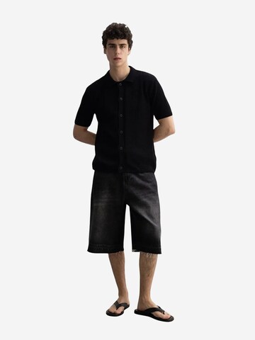 Regular fit Camicia di Giesto in nero: frontale