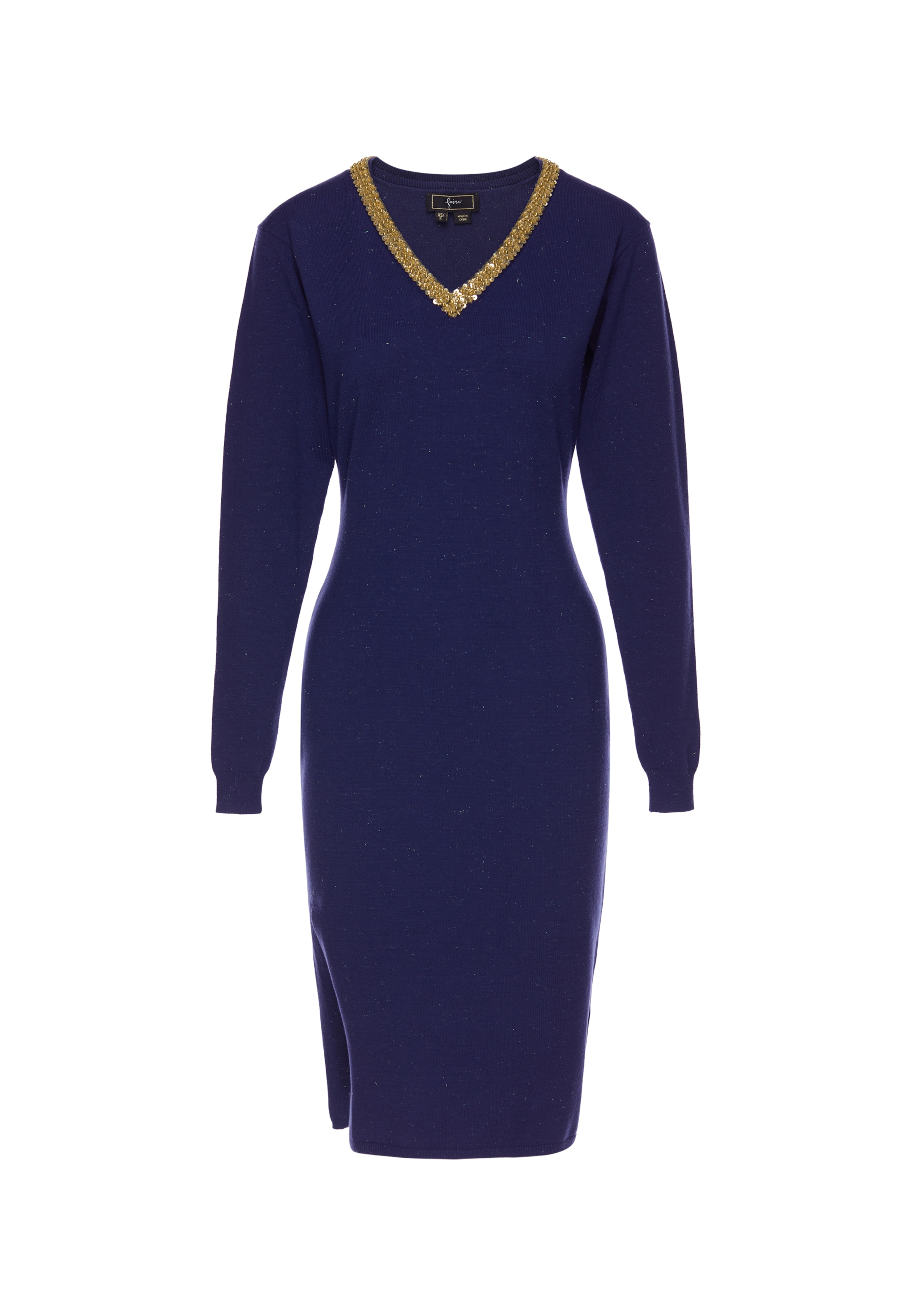 faina - Vestido en azul: frente