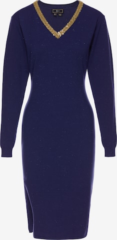 faina - Vestido en azul: frente