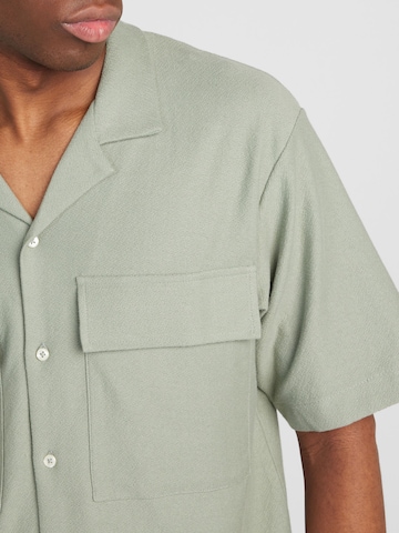 JACK & JONES Comfort fit Button Up Shirt 'LENNON' in Green