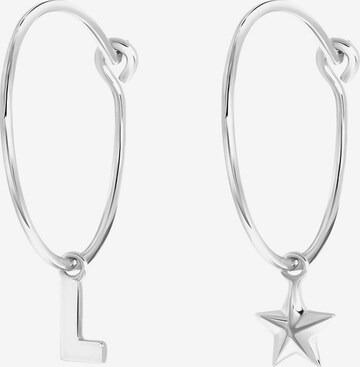 Boucles d'oreilles Lucardi en argent : devant