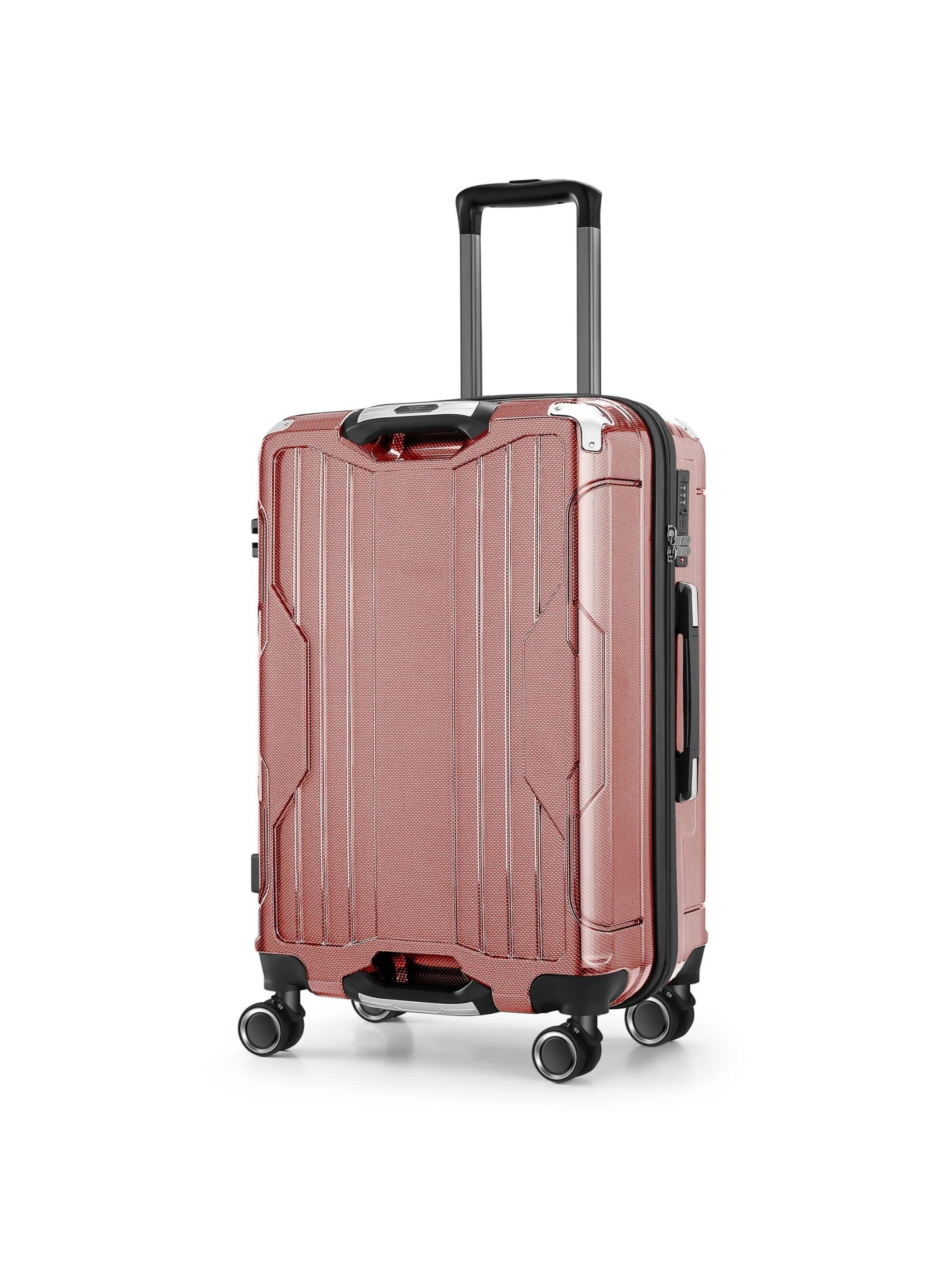 4FLY Suitcase 'Carbo' in Pink: front