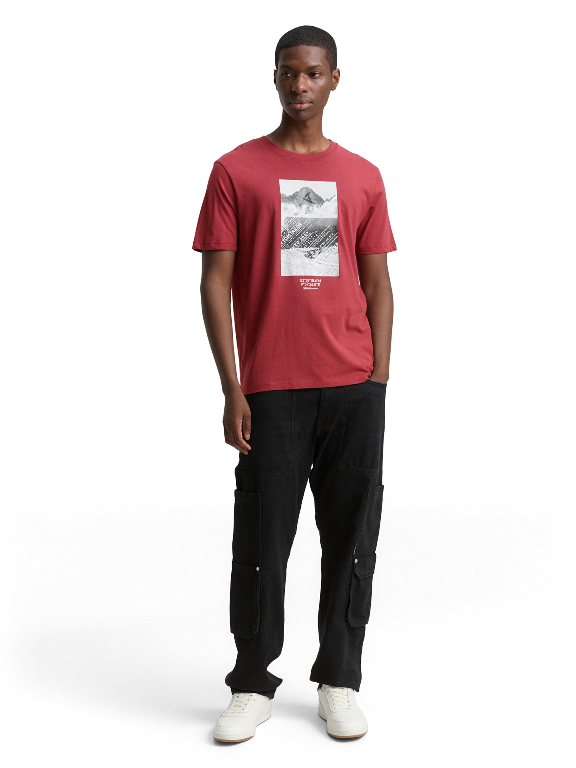 T-Shirt TOM TAILOR DENIM en rouge