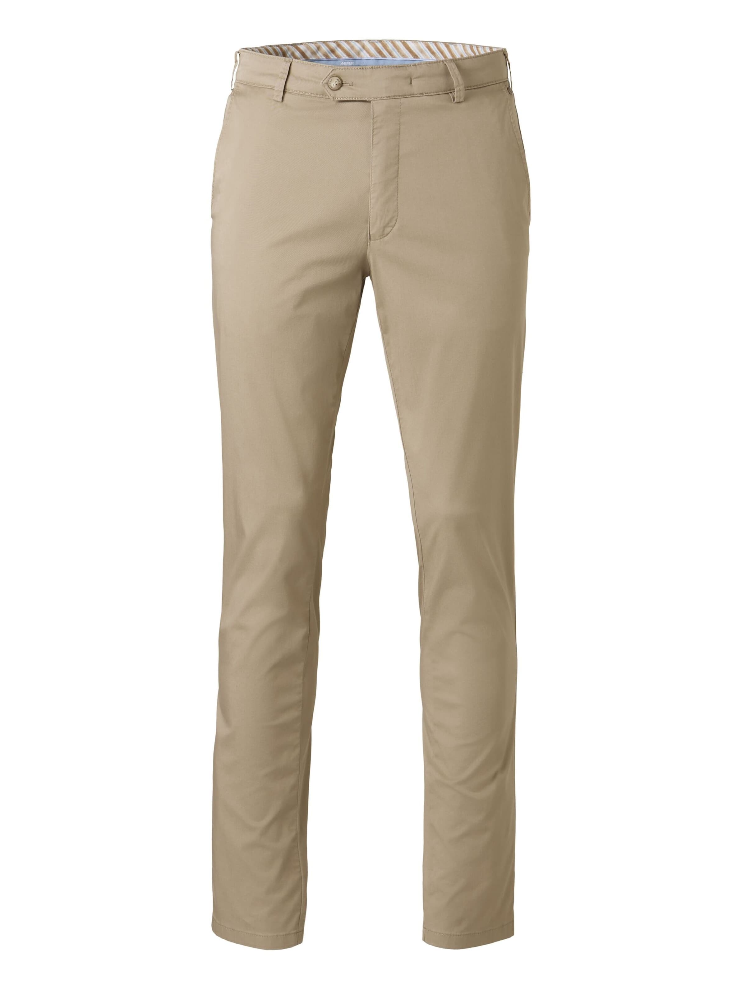 MEYER Regular Chino trousers in Beige: front