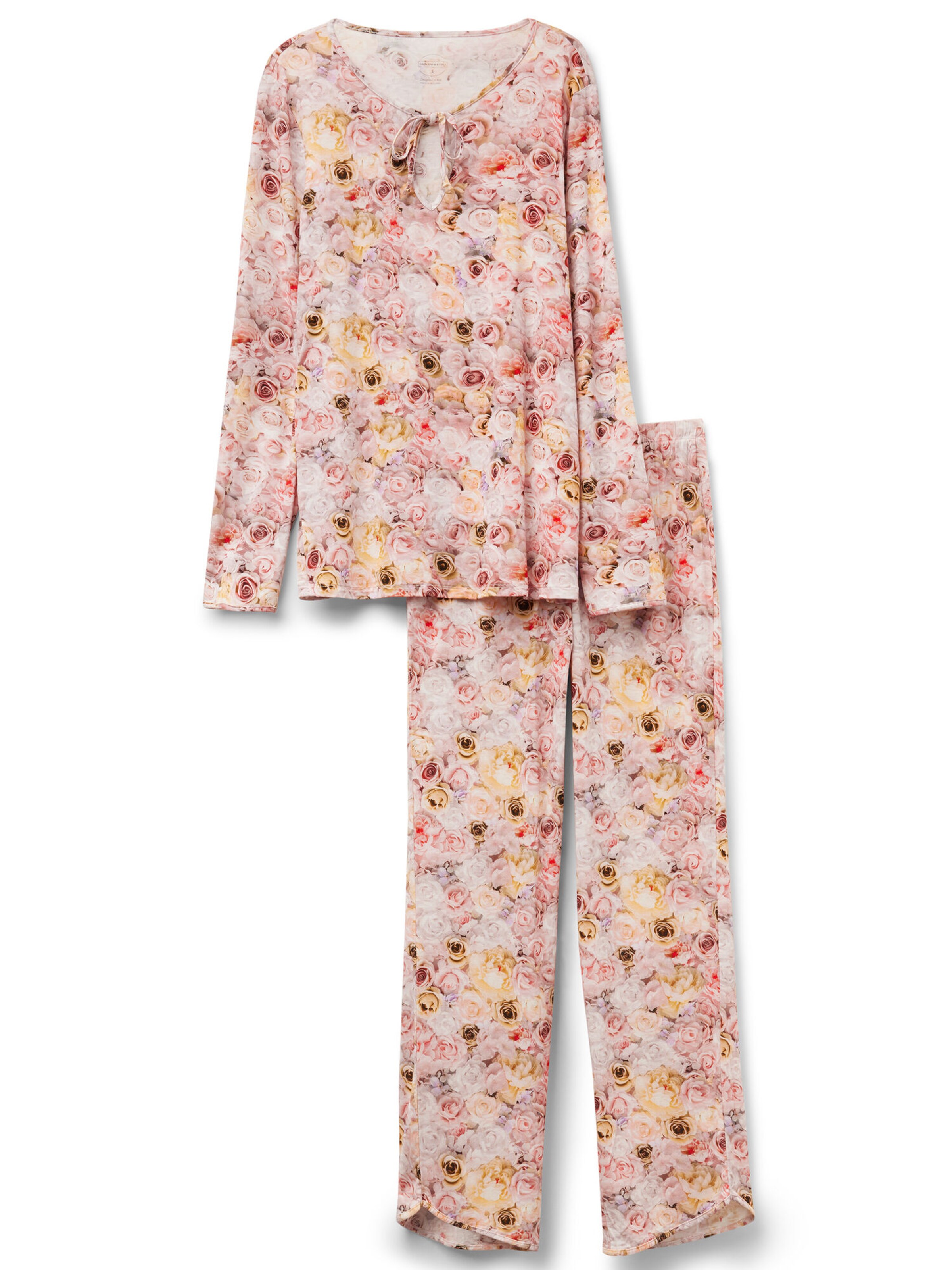 INTIMISSIMI Pajama 'Fresh Bamboo Print I Bloom' in Orange: front
