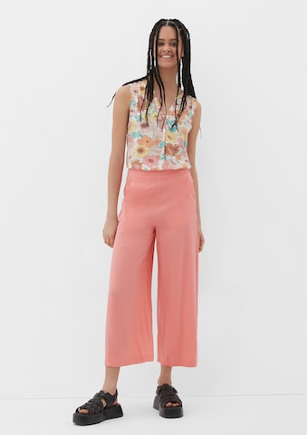 Wide Leg Pantalon QS en rose