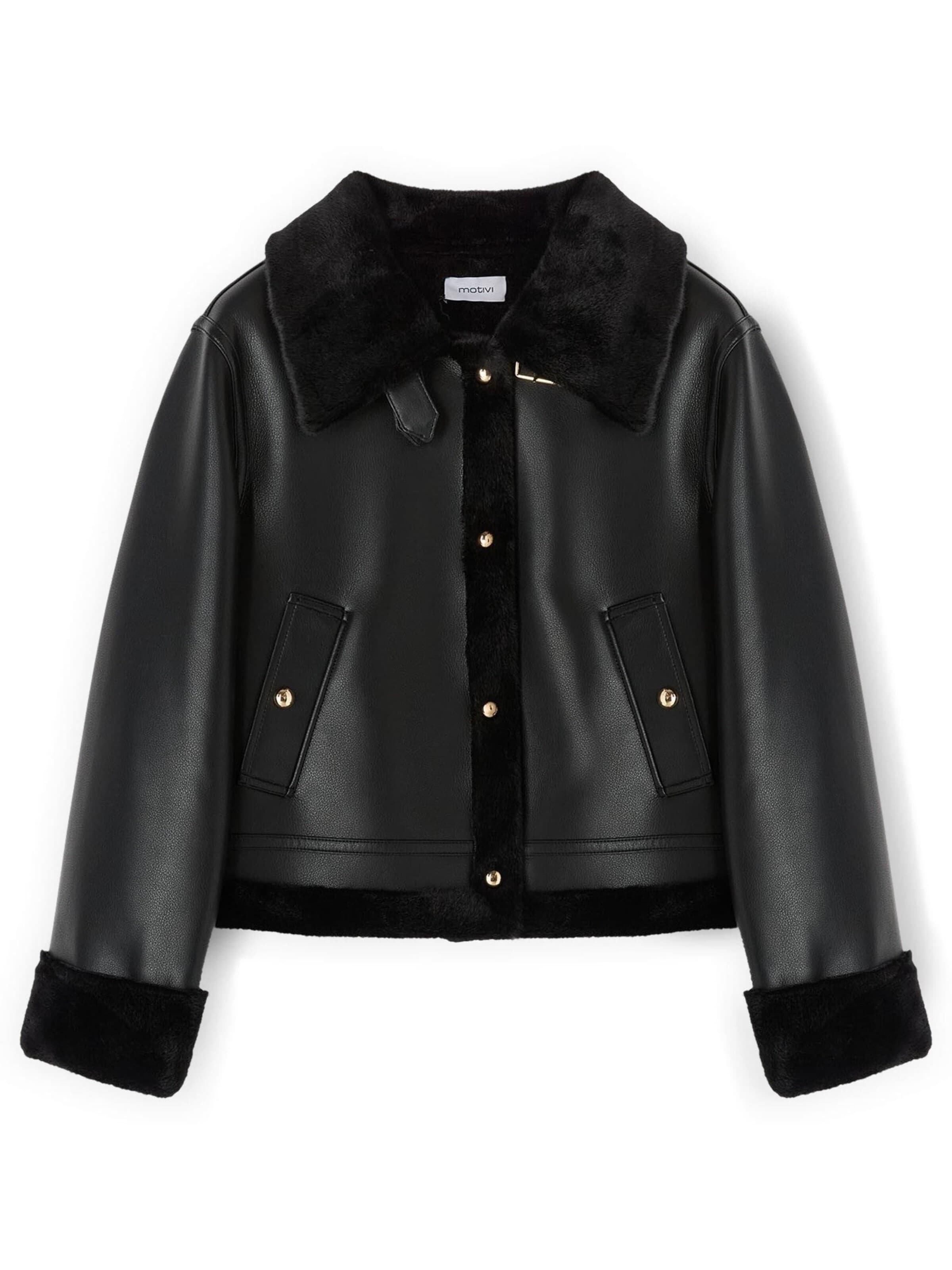 Manteau d’hiver MOTIVI en noir : devant