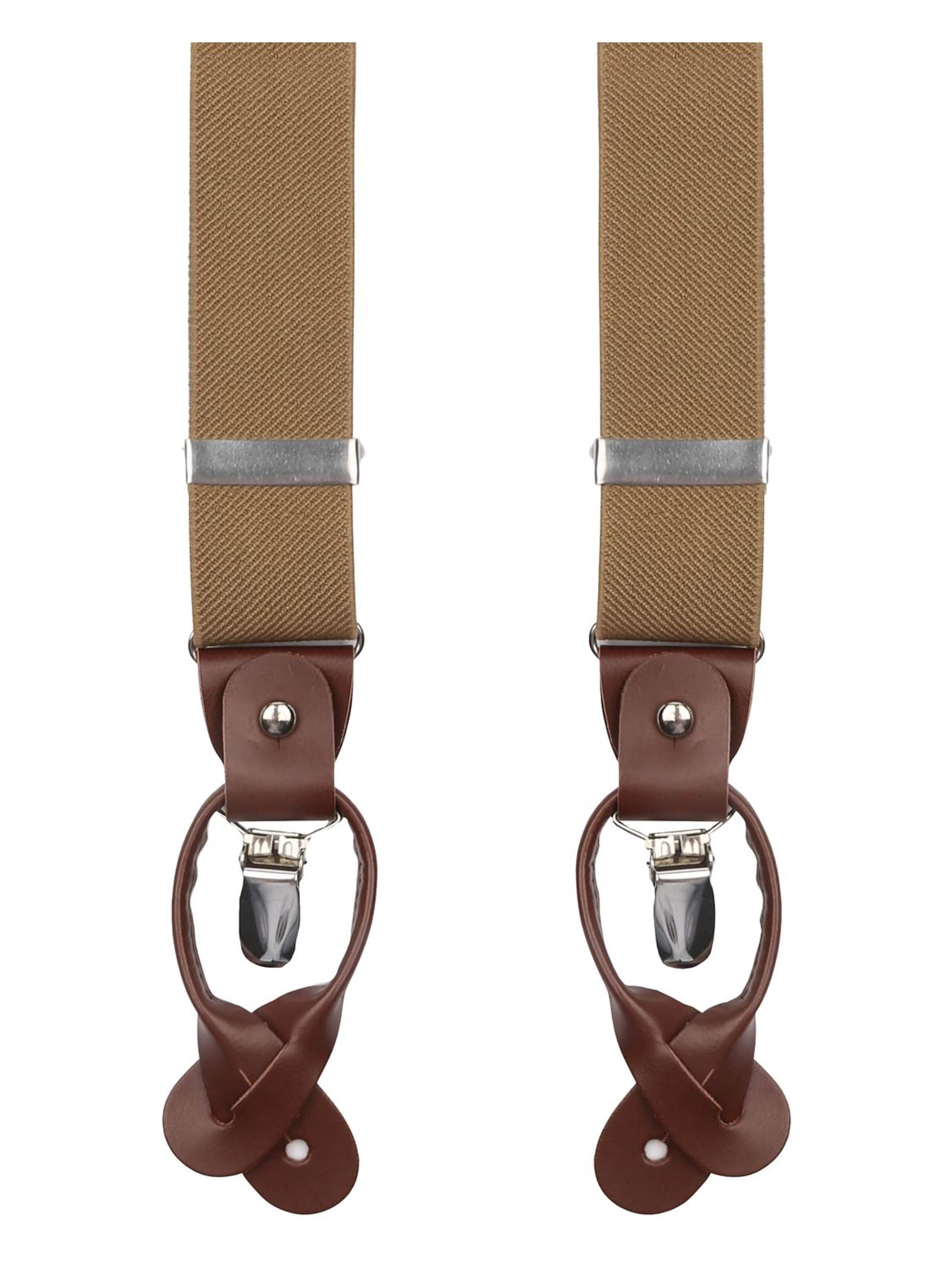 Suitable Bretels in Bruin: voorkant