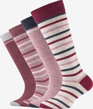 camano Socks in Pink: front