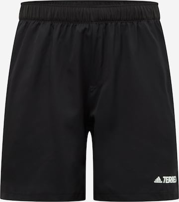 ADIDAS TERREX Regular Workout Pants in Black: front