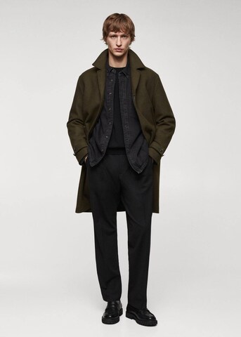 MANGO MAN Between-Seasons Coat 'Turen' in Green