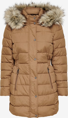 ONLY Winter Jacket 'LUNA' in Brown: front