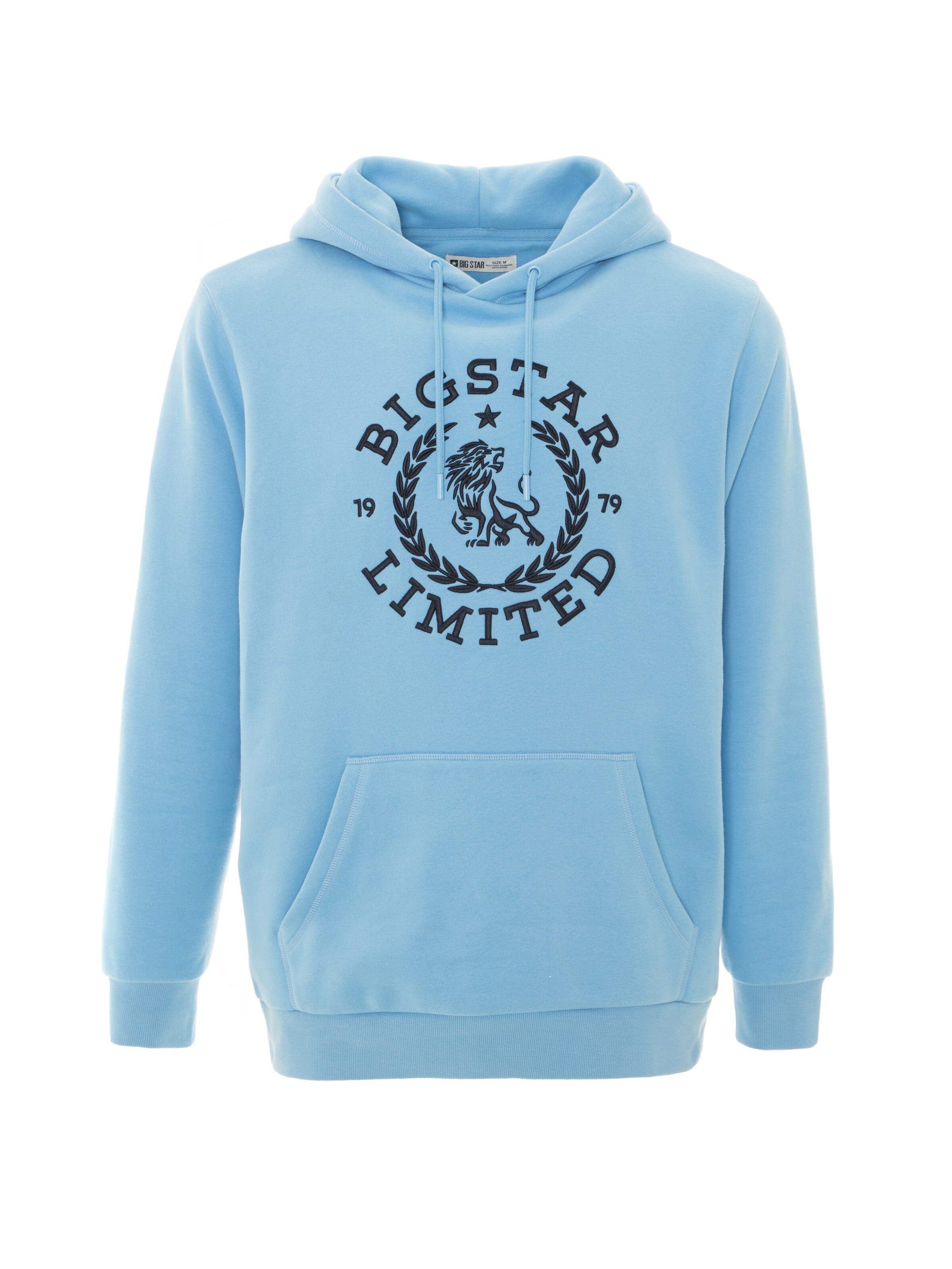 Sweat-shirt 'Hanes' BIG STAR en bleu : devant
