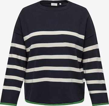 ONLY Carmakoma Sweater in Blue: front