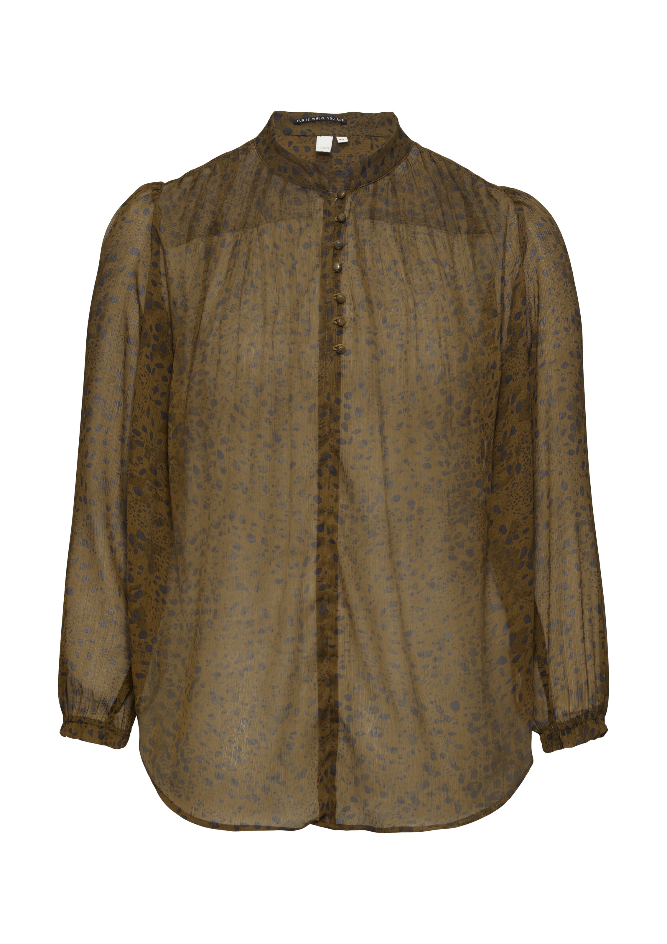 QS Bluse in Braun: Vorderseite