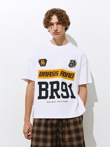 Pull&Bear Majica | bela barva: sprednja stran