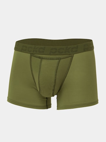 pckd – underwear done right. Boxer shorts in Green: front