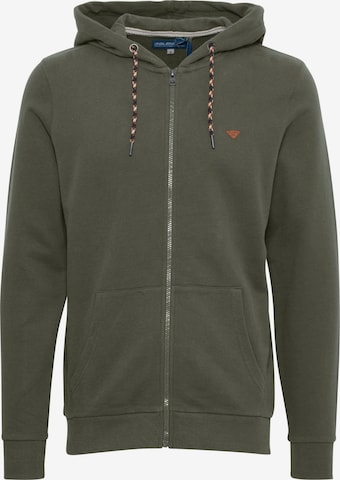 BLEND Zip-Up Hoodie in Green: front