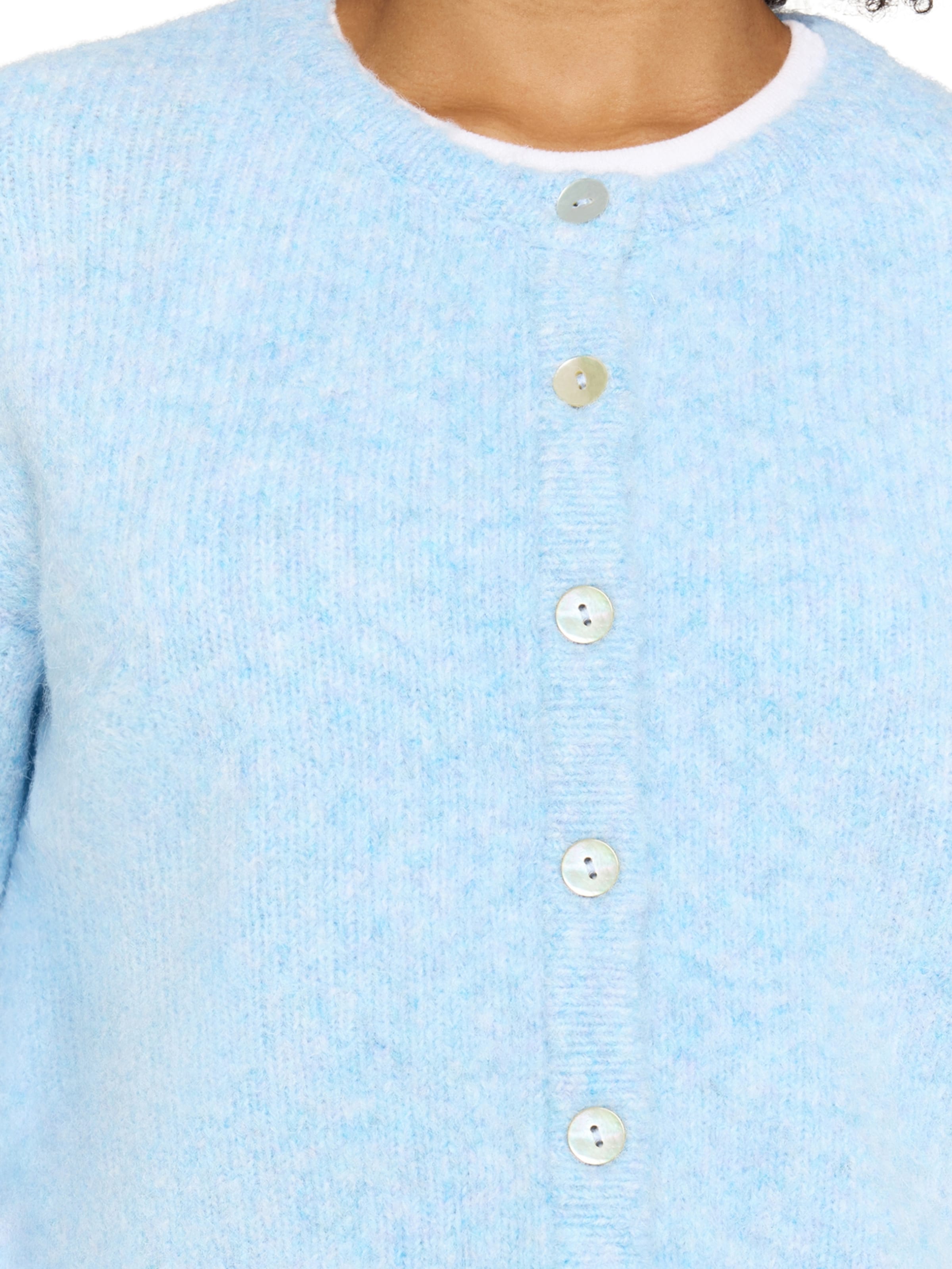 Cartoon Strickjacke in Blau